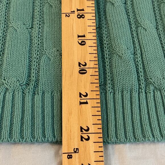 W Wear Made in Italy Jade Cotton Cable Knit Boat Neck Sweater Size Small - Picture 6 of 7
